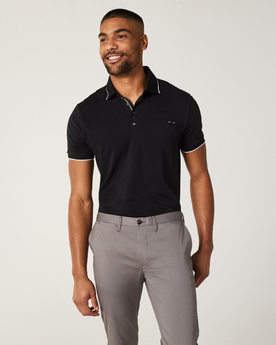 Mens Black Polo Shirt